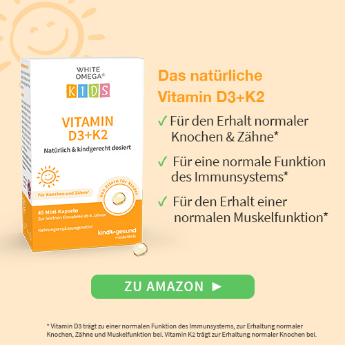 Unsere Empfehlung: White Omega Kids D3+K2 - Natürlich und kindgerecht dosiert