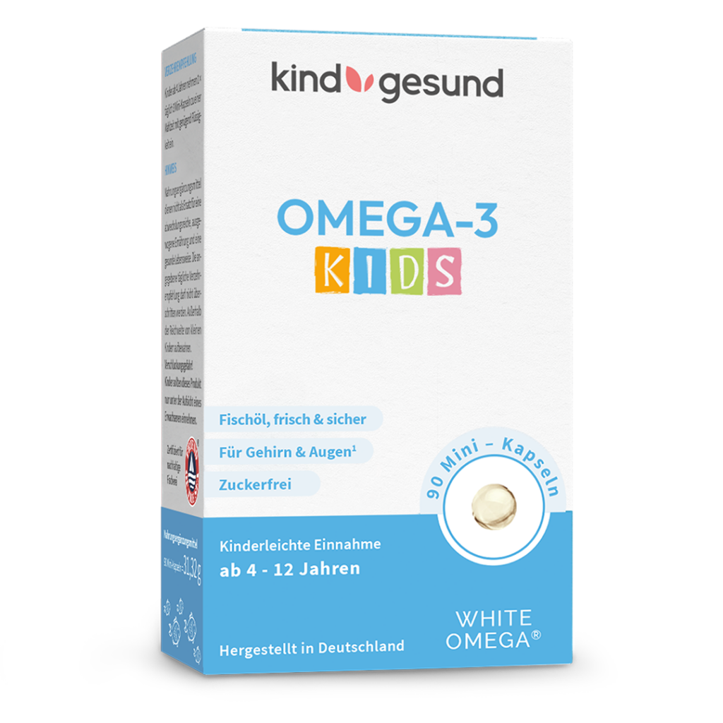 White Omega Kids Omega-3 Fischoel Kapseln fuer Kinder